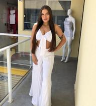 Conjunto calça pantalona e croped