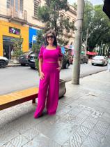 Conjunto calça pantalona e Cropped