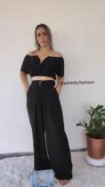Conjunto Calça Pantalona e Cropped