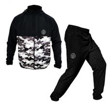 Conjunto Calça Tactel Jaqueta Corta Vento Forrada Matadeira