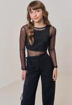 Conjunto Calça Top Preto Menina Vic Vicky