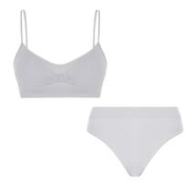 Conjunto Calcinha e Sutiã Básico Sem Costura Branco Lupo Conjunto Calcinha e Sutiã Básico Sem Costura Branco Lupo