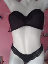 Conjunto calcinha e sutia preto tamanho único P ao GG Conjunto calcinha e sutia preto tamanho único P ao GG