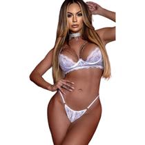 Conjunto Calcinha Fio Dental Sutiã com Correntaria Super Sexy Sensual - Universo Feminino