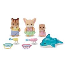 Conjunto Calico Critters Nursery Friends Pool Fun Trio - Brinquedos