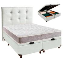 Conjunto Cama Box Bau Blindado Casal + Colchão D33 D33 Inducol + Cabeceira