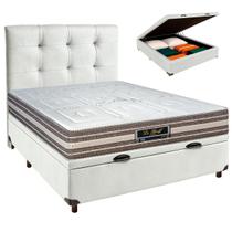 Conjunto Cama Box Bau Blindado Casal + Colchão Molas Ensacadas Legriff Sankonfort + Cabeceira Conjunto Cama Box Bau Blindado Casal + Colchão Molas Ensacadas Legriff Sankonfort + Cabeceira