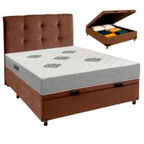 Conjunto Cama Box Bau + Cabeceira + Colchão Casal D28 Confort Premium Inovaflex Conjunto Cama Box Bau + Cabeceira + Colchão Casal D28 Confort Premium Inovaflex