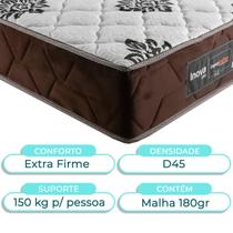 Conjunto Cama Box Bau + Cabeceira + Colchão Solteiro D45 + Travesseiro Ortobom