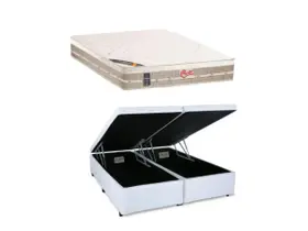 Conjunto Cama Box Baú Casal Bipartida + Colchão Castor Premium Tecnopedic (Ideal para locais sem passagem -escadas e corredores estreitos) Conjunto Cama Box Baú Casal Bipartida + Colchão Castor Premium Tecnopedic (Ideal para locais sem passagem -escadas e corredores estreitos)