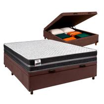 Conjunto Cama Box Bau Casal + Colchão Bogota Inducol