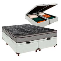 Conjunto Cama Box Bau Casal + Colchão Conforto Paropas Conjunto Cama Box Bau Casal + Colchão Conforto Paropas