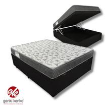 Conjunto Cama Box Baú Casal + Colchão D45 Semi Ortopédico Linha Platinum Suede Conjunto Cama Box Baú Casal + Colchão D45 Semi Ortopédico Linha Platinum Suede