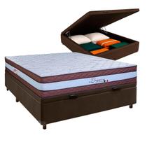 Conjunto Cama Box Bau Casal + Colchão Legaccy Paropas