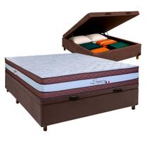 Conjunto Cama Box Bau Casal + Colchão Legaccy Paropas