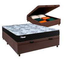 Conjunto Cama Box Bau Casal + Colchão Life Gold Paropas
