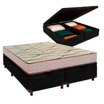 Conjunto Cama Box Bau Casal + Colchão Maxsono Paropas