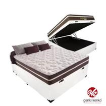 Conjunto Cama Box Baú Casal + Colchão Molas Ensacadas Casal Linha Gold material sintético Conjunto Cama Box Baú Casal + Colchão Molas Ensacadas Casal Linha Gold material sintético