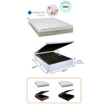 Conjunto Cama Box Baú Casal + Colchão Sankonfort Strong 138x188x74 (Molas Ensacadas Firme e Resistente) Conjunto Cama Box Baú Casal + Colchão Sankonfort Strong 138x188x74 (Molas Ensacadas Firme e Resistente)