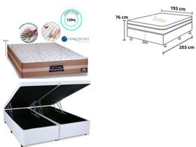 Conjunto Cama Box Baú Casal King + Colchão Sankonfort Le Confort 193x203x76 - Linha Alta Macio Confortável Conjunto Cama Box Baú Casal King + Colchão Sankonfort Le Confort 193x203x76 - Linha Alta Macio Confortável