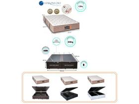 Conjunto Cama Box Baú Casal King + Colchão Sankonfort Tranquillité 193x203x72 (Molas Ensacadas Top de Linha) Conjunto Cama Box Baú Casal King + Colchão Sankonfort Tranquillité 193x203x72 (Molas Ensacadas Top de Linha)