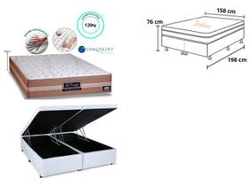 Conjunto Cama Box Baú Casal Queen + Colchão Sankonfort Le Confort 158x198x76 (Linha Alta e Confortável) Conjunto Cama Box Baú Casal Queen + Colchão Sankonfort Le Confort 158x198x76 (Linha Alta e Confortável)