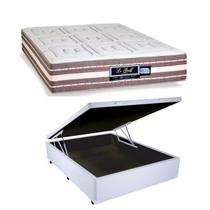 Conjunto Cama Box Baú Casal Viúva + Colchão Sankonfort Le Griff (128x188x75) Conjunto Cama Box Baú Casal Viúva + Colchão Sankonfort Le Griff (128x188x75)