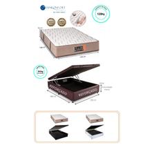 Conjunto Cama Box Baú Casal Viúva + Colchão Sankonfort Tranquillité Molas Ensacadas 128x188x72 (Ideal para espaços pequenos) Conjunto Cama Box Baú Casal Viúva + Colchão Sankonfort Tranquillité Molas Ensacadas 128x188x72 (Ideal para espaços pequenos)