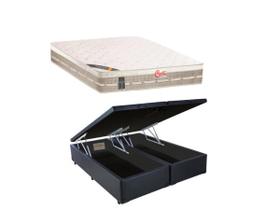 Conjunto Cama Box Baú King Size Jadmax + Colchão Castor Premium Tecnopedic Linha Alta - Firme (193x203x72)