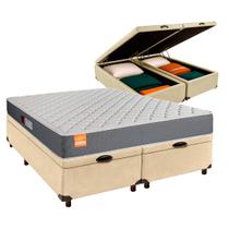 Conjunto Cama Box Bau Queen + Colchão Pro Inducol