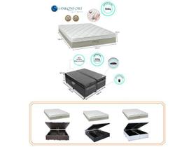 Conjunto Cama Box Baú Queen + Colchão Sankonfort Strong 158x198x74(Molas Ensacadas Firme - Suporte de peso até 150kg por pessoa) Conjunto Cama Box Baú Queen + Colchão Sankonfort Strong 158x198x74(Molas Ensacadas Firme - Suporte de peso até 150kg por pessoa)