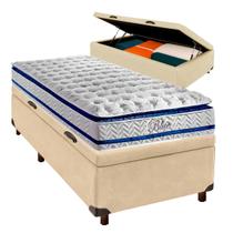 Conjunto Cama Box Bau Solteiro + Colchão Blue Paropas