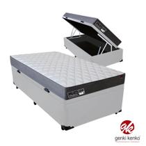 Conjunto Cama Box Baú Solteiro + Colchão D33 Solteiro Linha Platinum material sintético Conjunto Cama Box Baú Solteiro + Colchão D33 Solteiro Linha Platinum material sintético