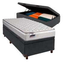 Conjunto Cama Box Bau Solteiro + Colchão Hanover Inducol Conjunto Cama Box Bau Solteiro + Colchão Hanover Inducol