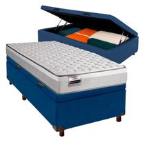 Conjunto Cama Box Bau Solteiro + Colchão Hanover Inducol