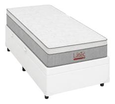 Conjunto Cama Box Baú Solteiro Colchão Latec Firm Sankonfort Cor:material sintético Branco