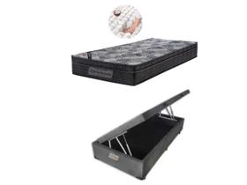 Conjunto Cama Box Baú Solteiro King Jadmax + Colchão Ortobom Molas Ensacadas Iso Superpocket Medida Especial 1.08x198 ( Várias cores Cama Baú)