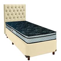 Conjunto Cama Box Bege Solteiro + Colchão D28 Conforto Paropas + Cabeceira Conjunto Cama Box Bege Solteiro + Colchão D28 Conforto Paropas + Cabeceira