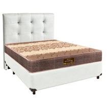 Conjunto Cama Box Branco Casal + Colchão D26 Ortophedic Sankonfort + Cabeceira