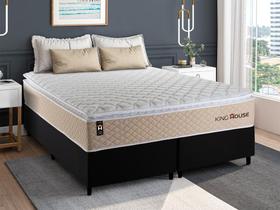 Conjunto Cama Box c/ Molas Ensacadas Alford Bege Queen 158x198x66 Conjunto Cama Box c/ Molas Ensacadas Alford Bege Queen 158x198x66