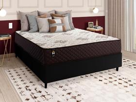 Conjunto Cama Box c/ Molas Ensacadas Allura Marrom Casal 138x188x58 Conjunto Cama Box c/ Molas Ensacadas Allura Marrom Casal 138x188x58