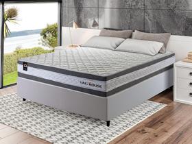 Conjunto Cama Box c/ Molas Ensacadas Alpine Cinza Casal 138x188x65 Conjunto Cama Box c/ Molas Ensacadas Alpine Cinza Casal 138x188x65