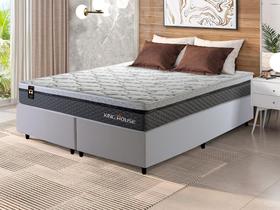 Conjunto Cama Box c/ Molas Ensacadas Benton Cinza King 193x203x71 Conjunto Cama Box c/ Molas Ensacadas Benton Cinza King 193x203x71