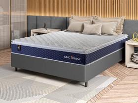 Conjunto Cama Box c/ Molas Ensacadas Lagras Azul Casal 138x188x66 Conjunto Cama Box c/ Molas Ensacadas Lagras Azul Casal 138x188x66