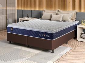 Conjunto Cama Box c/ Molas Ensacadas Lagras Azul Queen 158x198x66 Conjunto Cama Box c/ Molas Ensacadas Lagras Azul Queen 158x198x66