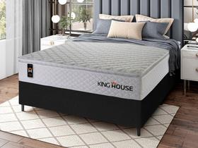 Conjunto Cama Box c/ Molas Ensacadas New Moon Branco Casal 138x188x66