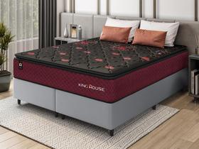 Conjunto Cama Box c/ Molas Ensacadas Toronto Vermelho Queen 158x198x66 Conjunto Cama Box c/ Molas Ensacadas Toronto Vermelho Queen 158x198x66