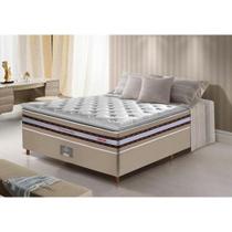 Conjunto Cama Box Casal de Molas Ensacadas D33 com Pillow TOP Cama inBox Select 138x188x70 Bege Conjunto Cama Box Casal de Molas Ensacadas D33 com Pillow TOP Cama inBox Select 138x188x70 Bege