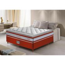 Conjunto Cama Box Casal de Molas Ensacadas D33 com Pillow TOP Cama inBox Select 138x188x70 Vermelho Conjunto Cama Box Casal de Molas Ensacadas D33 com Pillow TOP Cama inBox Select 138x188x70 Vermelho