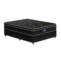 Conjunto Cama Box Casal de Molas Gazin Pérola Negra 138x188 Conjunto Cama Box Casal de Molas Gazin Pérola Negra 138x188